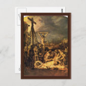 レンブラント・ハルメンスの十字架からの降下。バン ポストカード (正面/裏面)