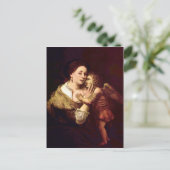 レンブラント・ハーメンズォオン・ファン・リジンによるヴィーナスとキューピッド ポストカード (スタンド正面)