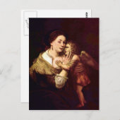 レンブラント・ハーメンズォオン・ファン・リジンによるヴィーナスとキューピッド ポストカード (正面/裏面)