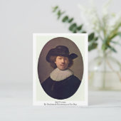 レンブラント・ハーメンズゾオン・ヴァン・リジンの自画像 ポストカード (スタンド正面)