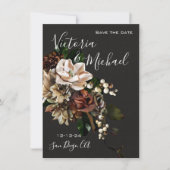 レンブラント マグノリア Save the Date 結婚式 招待状 (正面)