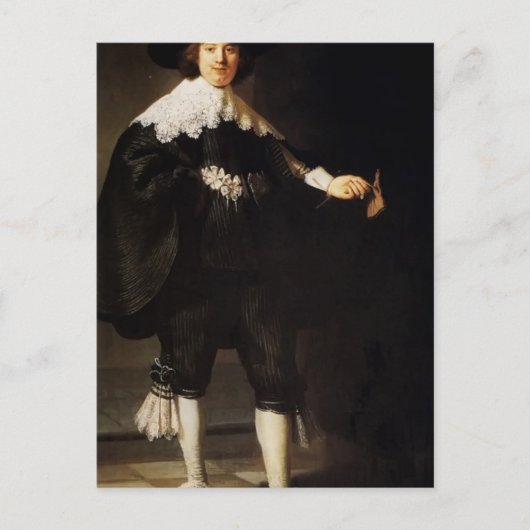 レンブラント:マーテン・ソウルマンポートレート ポストカード (正面)