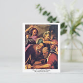 レンブラント・ヴァン・リジンによる両替商を運転するキリスト ポストカード (スタンド正面)