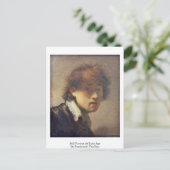 レンブラント・ヴァン・リジンによる初期の自画像 ポストカード (スタンド正面)