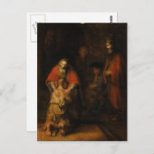 レンブラント・ヴァン・リジンによる放蕩息子の帰還 ポストカード (正面/裏面)