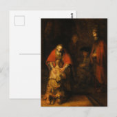 レンブラント・ヴァン・リジンによる放蕩息子の帰還 ポストカード (正面/裏面)