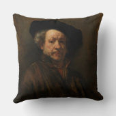 レンブラント・ヴァン・リジンのセルフポートレートファインアート クッション (裏面)