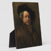 レンブラント・ヴァン・リジンのセルフポートレートファインアート フォトプラーク (側面)