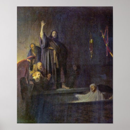 レンブラント・ヴァン・リジン – ラザロの育て ポスター (正面)