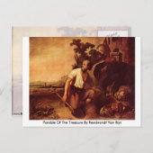 レンブラント・ヴァン・リーン作『財宝の寓話』 ポストカード (正面/裏面)