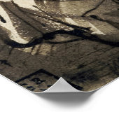 レンブラント – 彼女のラップ上に開いた本を持つ着席した女性 ポスター (角)