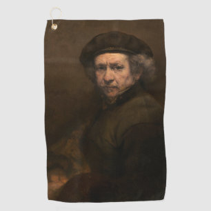 レンブラント 自画像 - オランダ黄金時代の巨匠 ゴルフタオル