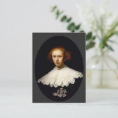 レンブラント – 若いポートレート ポストカード (スタンド正面)