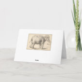 レンブラント、象、1637年、ファインアート カード (裏面)