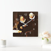 レンブラント：造船所とその妻， 1633 スクエア壁時計 (ホーム)