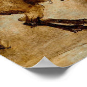 レンブラント – 馬上のムガル貴族1656 ポスター (角)