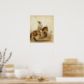 レンブラント – 馬上のムガル貴族1656 ポスター (キッチン)