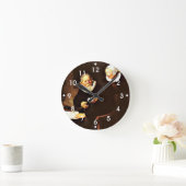 レンブラント：1633年造船工と妻 ラウンド壁時計 (ホーム)