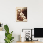 レンブラント – 1635編み髪を持つ若い女性 ポスター (ホームオフィス)