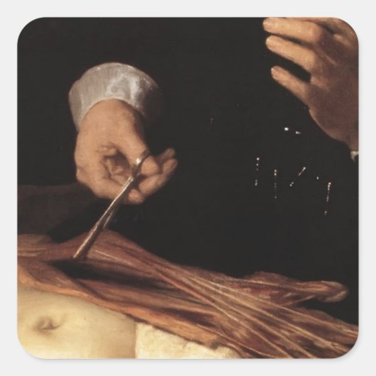 レンブラント – Nicolaes Tulp博士の解剖学のレッスン スクエアシール (正面)