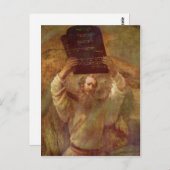 レンブラントHarmensz。 van Rijnモーゼmitの洞穴Gesetze ポストカード (正面/裏面)