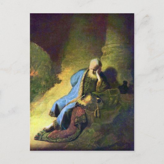 レンブラントHarmenszoon van Rijn – ジェレミヤ喪 ポストカード (正面)