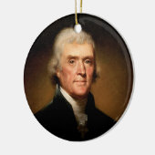 レンブラントPeale著トーマス・ジェファーソンのポートレート セラミックオーナメント (左)