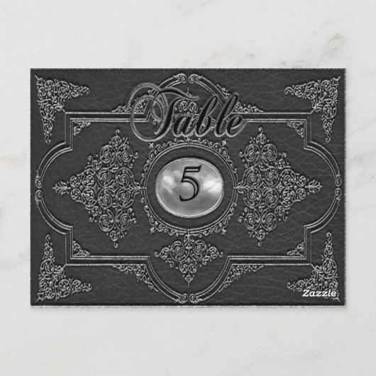 レンボイシビクトリアンェシェードテーブル番号カード ポストカード (裏面)