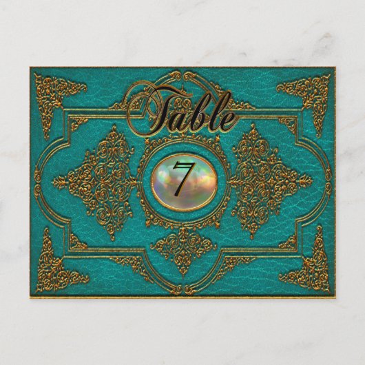 レンボイシビクトリアンェテーブル番号カード ポストカード (正面)