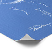 レン連絡ズ1903年特許アート青写真 ポスター (角)