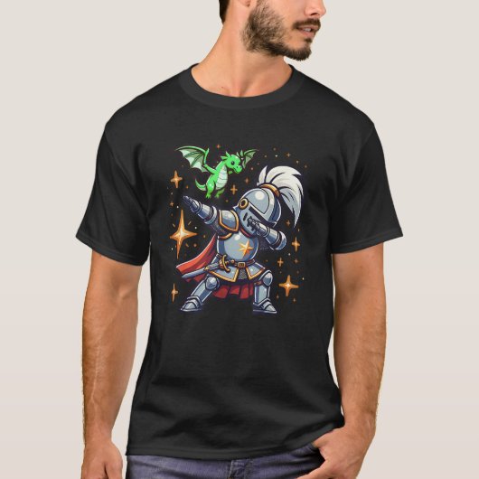 レン・ファイアダビング中世の騎士ドラゴンおもしろいレン Tシャツ (正面)