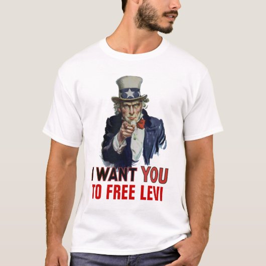「レヴィを解放せよ」 Tシャツ (正面)