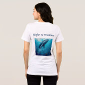 レヴィアタンの自由への飛翔 - 超現実的なクジラの芸術 トライブレンドTシャツ (裏面全面)