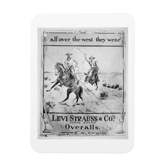 レヴィ・シュトラウス社の広告c.1900 (lithoo) マグネット (縦)