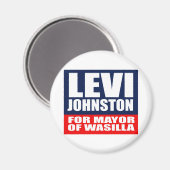 レヴィ・ジョンストンWASILLA市長 マグネット (正面/裏面)