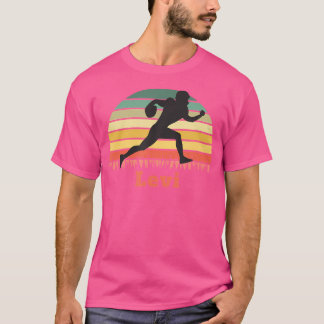 レヴィ・ボーイパーソナライズされたズ・サッカー選手の夕日 Tシャツ