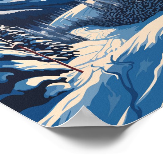 レヴェストークカナダウィンターヴィンテージ ポスター (角)