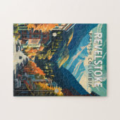 レヴェストークカナダトラベルアートヴィンテージ ジグソーパズル (横)