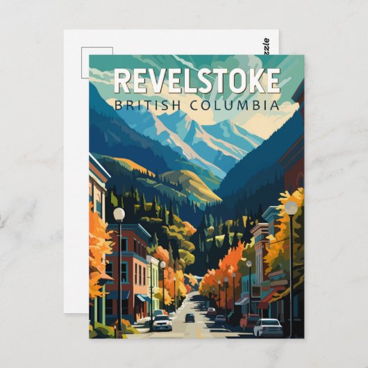 レヴェストークカナダトラベルアートヴィンテージ ポストカード (正面/裏面)