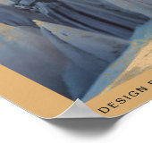 レヴェストークBCカナダマウンテンスキーヴィンテージ1950s ポスター (角)