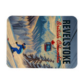 レヴェストークBCカナダマウンテンスキーヴィンテージ1950s マグネット (横)