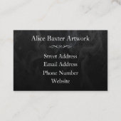 レヴェナントの抱擁:白黒グラフィックスカル 名刺 (裏面)