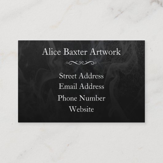 レヴェナントの抱擁：白黒グラフィックスカル 名刺 (裏面)