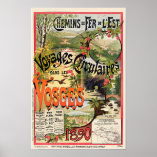 レヴォージュ・フランスヴィンテージ鉄道ポスター1890 ポスター