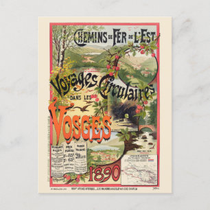 レヴォージュ・フランスヴィンテージ鉄道ポスター1890 ポストカード
