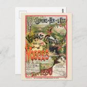 レヴォージュ・フランスヴィンテージ鉄道ポスター1890 ポストカード (正面/裏面)