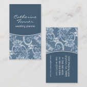 レーエレガントス名刺、ネービーブルー 名刺 (正面/裏面)