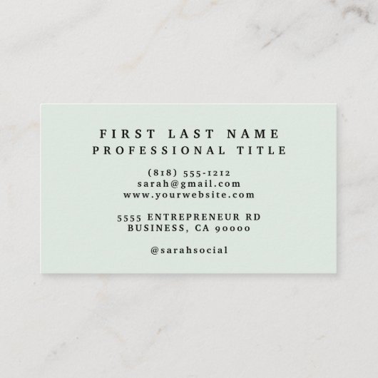 レーカモダンー整備士車の事業 名刺 (裏面)