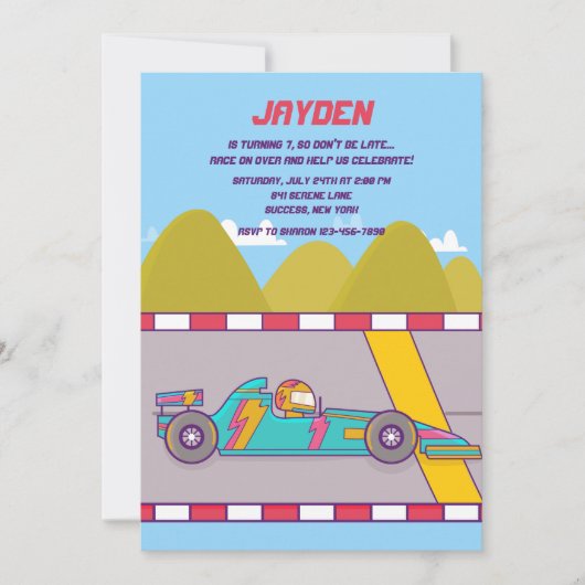 レーカラフルスカー招待状 招待状 (正面)