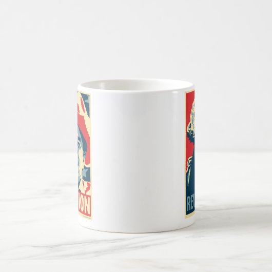 レーガン及びワシントン州-オバマのパロディのマグ コーヒーマグカップ (中央)